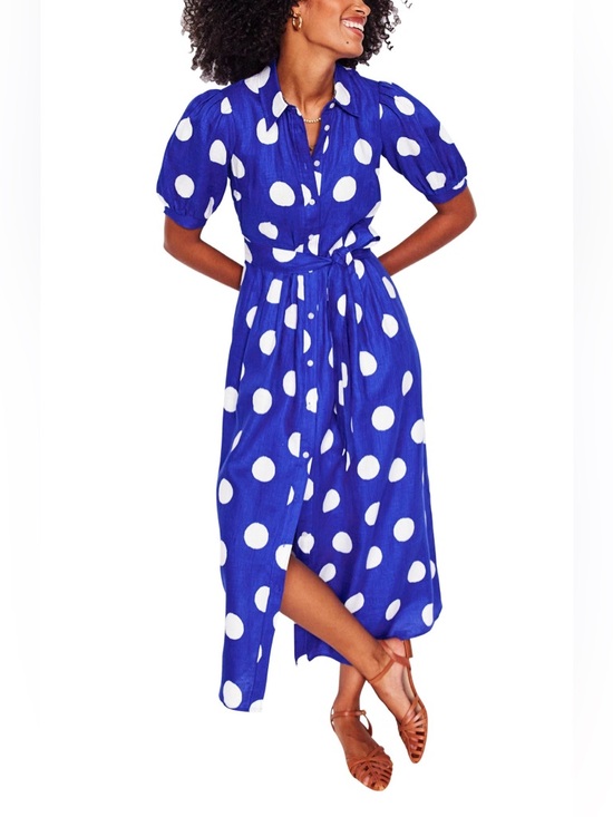 Boden Dresses & Skirts - Boden Alexa Polka Dot Linen Shirtdress NWT | size 4